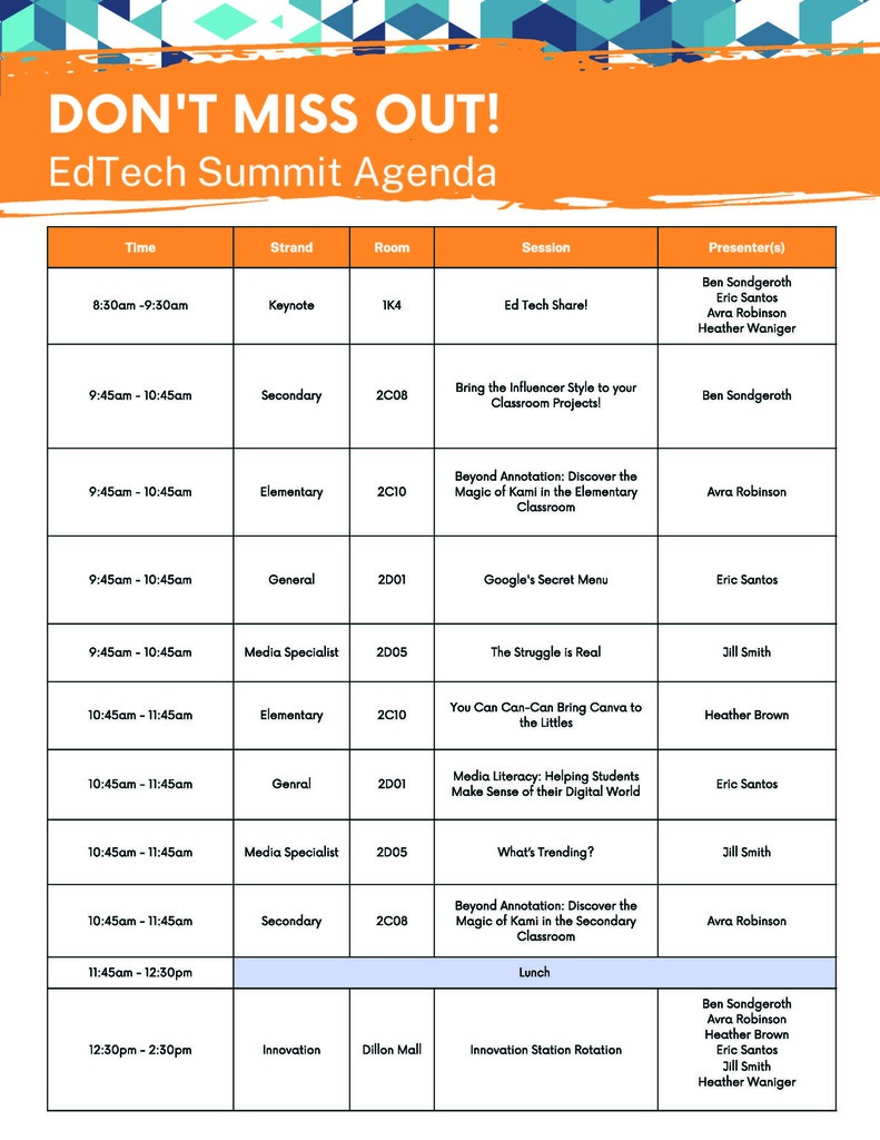 EdTech Summit Agenda
